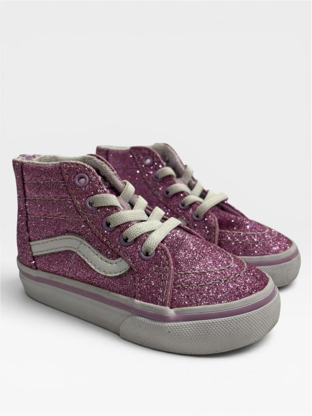 Vans Kids High-Top Glitter Sneakers - Purple